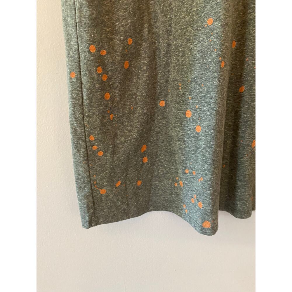 NWT Clare V. Gray Orange Splatter Ruffle Sleeve Knee Length Dress Women's Small - Picture 6 of 12